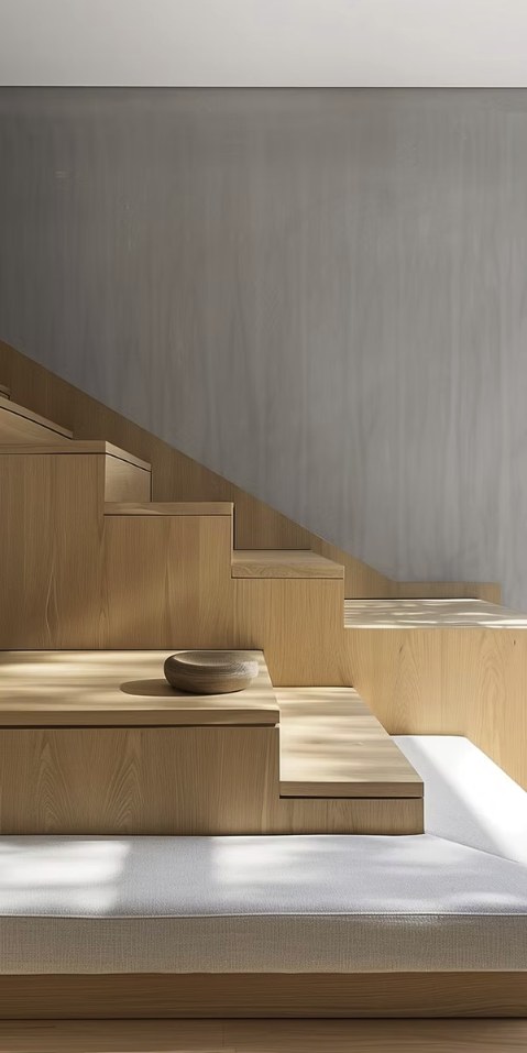 Wooden staircase detail